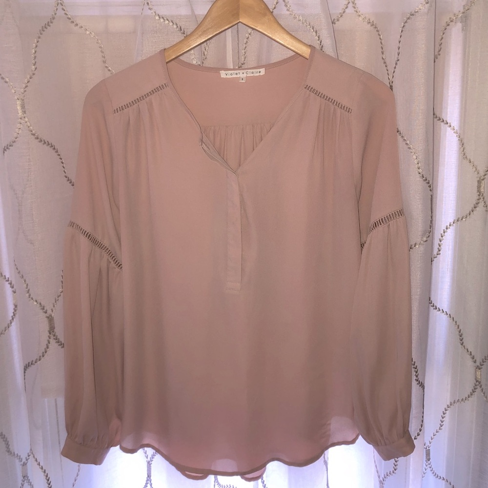 Soft pink, light weight S Violet & Claire long sleeve